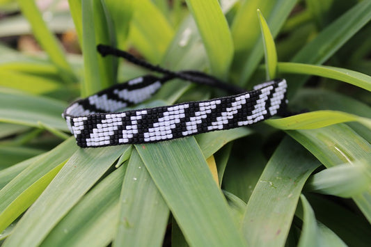 Zebra Print Beaded Bracelet