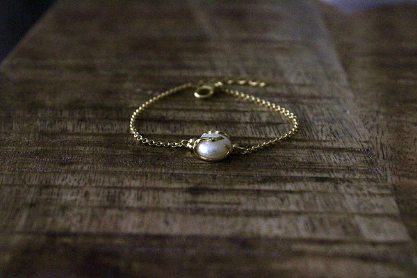 18ct Gold Plated Freshwater Pearl Bracelet