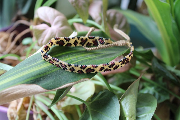 Leopard Print Beaded Bracelet