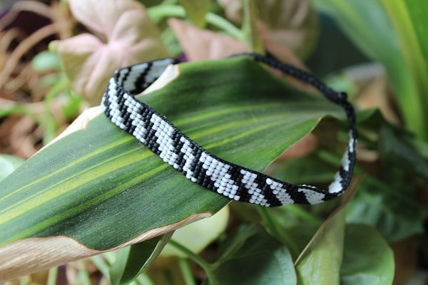 Zebra Print Beaded Bracelet