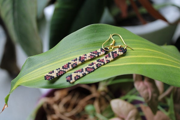 Leopard Print Beaded Earrings