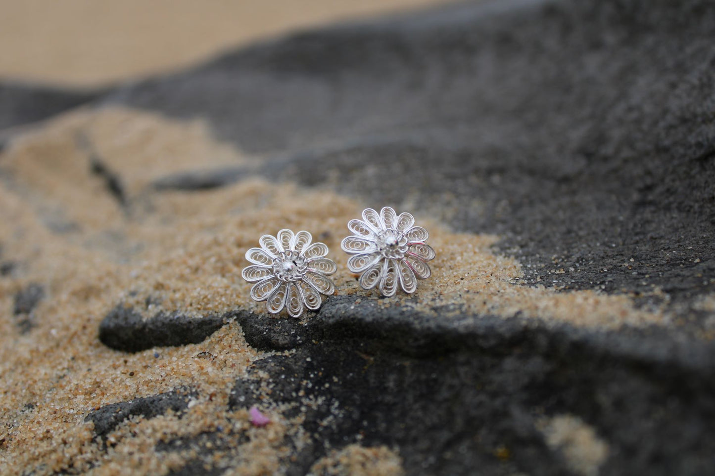 Flower Filigree Stud Earrings