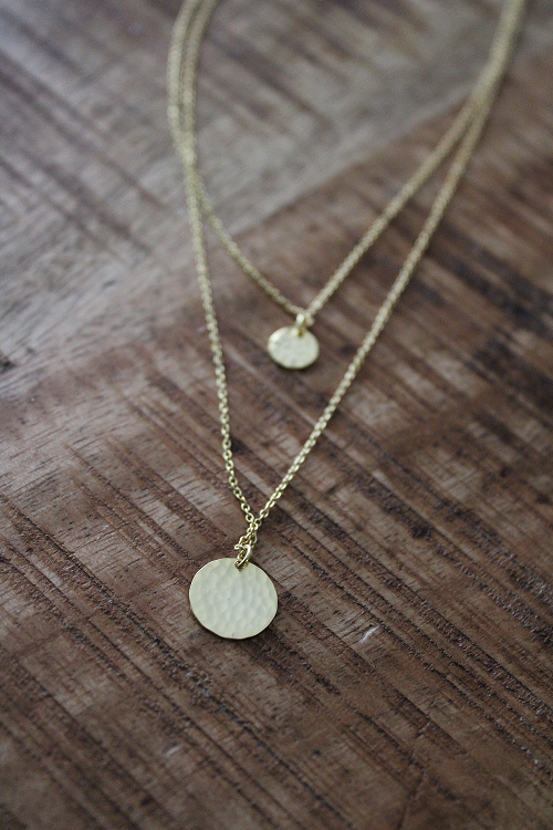 18ct Gold Plated Layered Circle Necklace