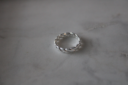 Silver Plated Braid Ring