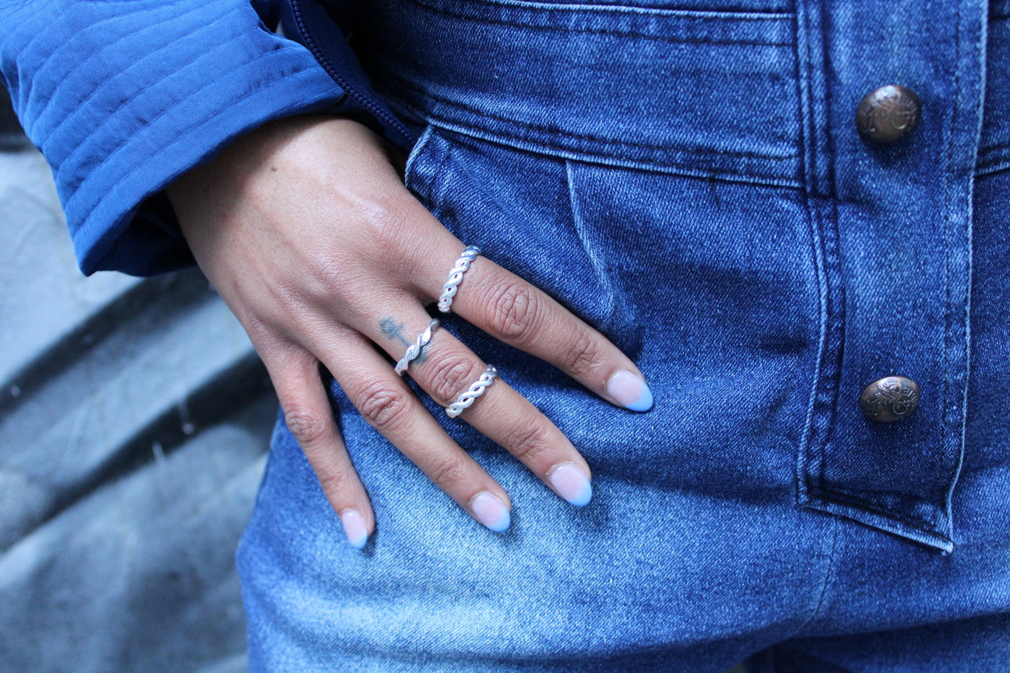 Silver Plated Braid Ring